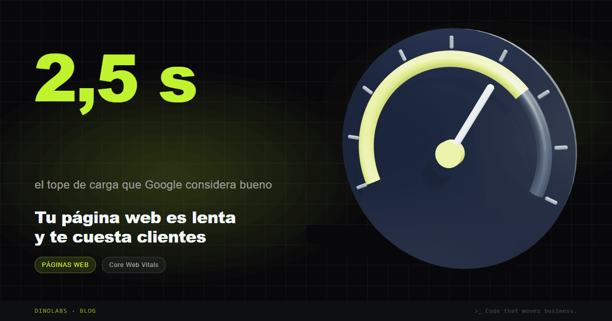 Ilustración del artículo: Tu página web es lenta y te está costando clientes: qué son los Core Web Vitals y cómo arreglarlos
