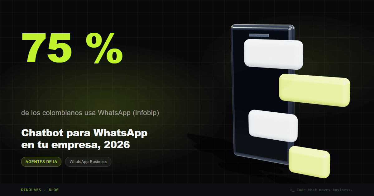 Ilustración del artículo: Chatbot para WhatsApp en Colombia: qué hace, cuánto cuesta y cuándo no lo necesitas