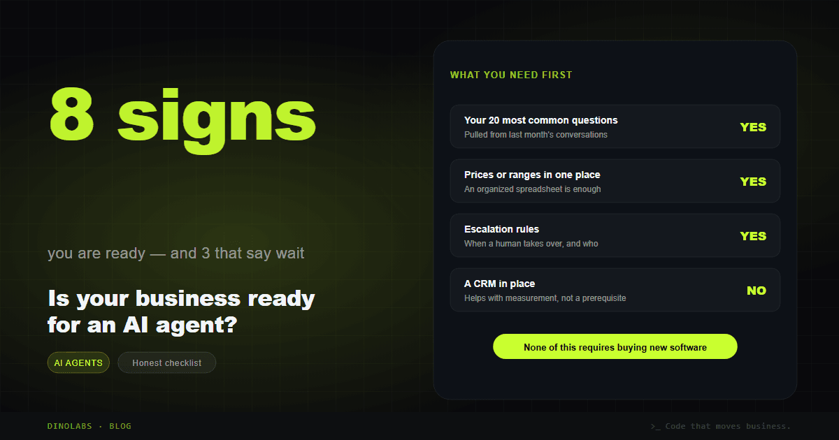 Ilustración del artículo: Is your business ready for an AI agent? Eight signs it is, and three that say wait