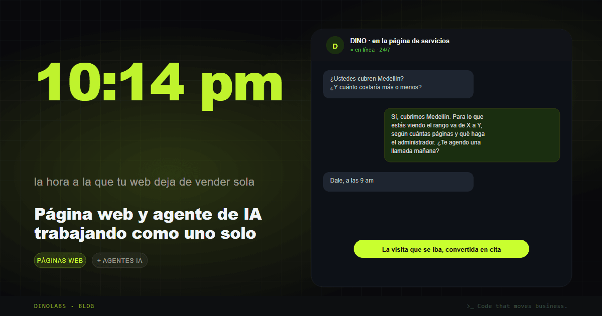 Ilustración del artículo: Página web y agente de IA: por qué separados rinden la mitad