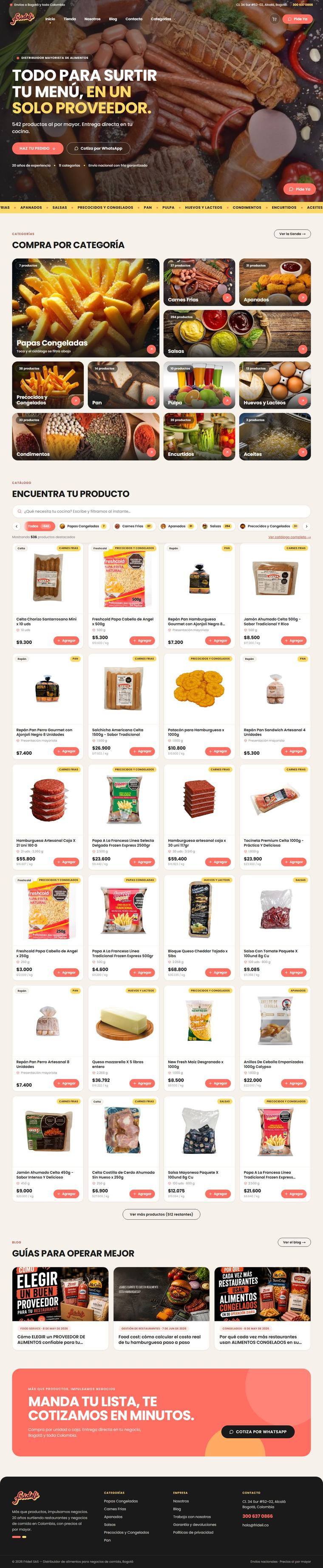 Página web de Frideli